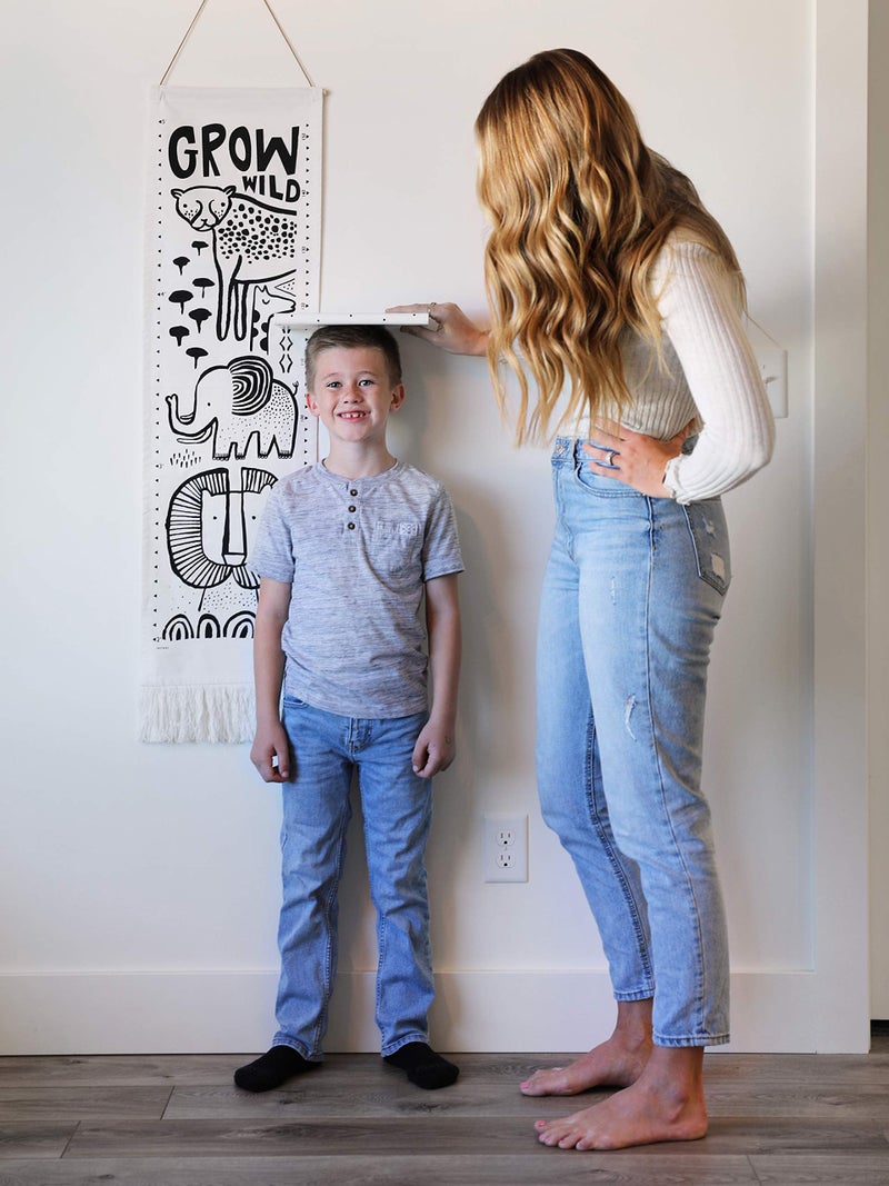 Wee Gallery Canvas Growth Chart for Kids, Toddler Height Tracker Ruler, 44x13 Inches Nursery Wall Hanging Decor, Organic Cotton Growth Chart, Modern Keepsake for Home or Playroom, Safari - Image 3